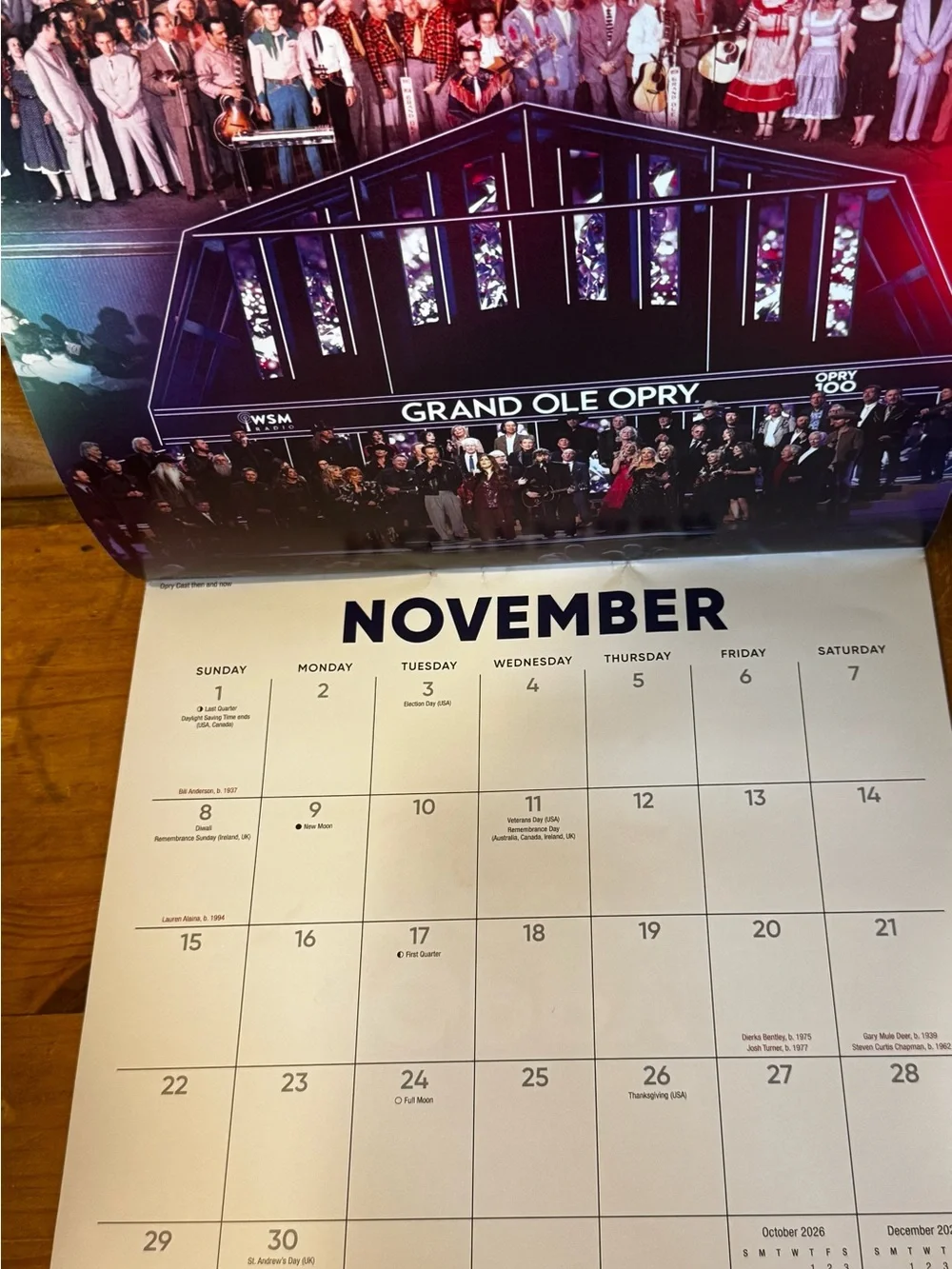 Grand Ole Opry 100th Anniversary 2026 Calendar -  12x12 (Dolly Parton, Lainey…)